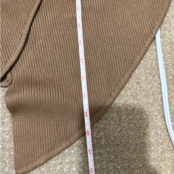 NWT Fashion Nova Tamara Camel Ribbed Knit Sweater Maxi Bodycon Dress Size L - Picture 8 of 12